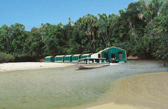 Cabanas flotantes en tren